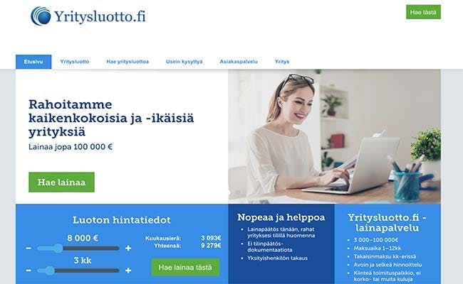 Yritysluotto.fi yrityslainat 
