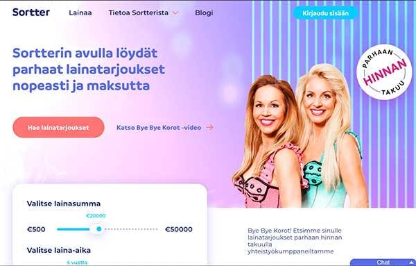 Sortter.fi suomalainen lainapalvelu